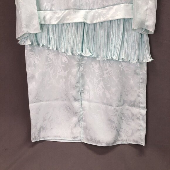 VINTAGE MICHAEL MARCELLA LTD BARBARA CHODOS PALE BLUE FANCY DRESS SIZE 12 - Picture 9 of 11